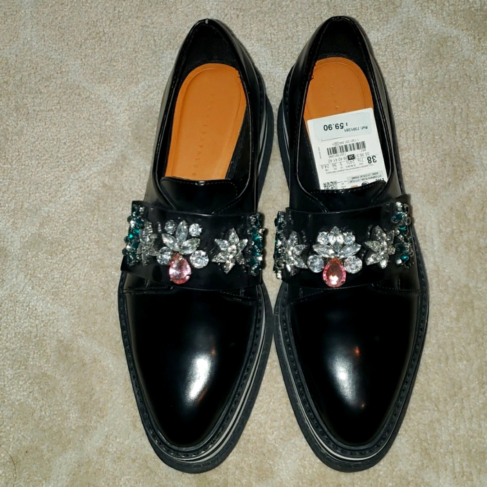Zara black platform shoes Never Worn